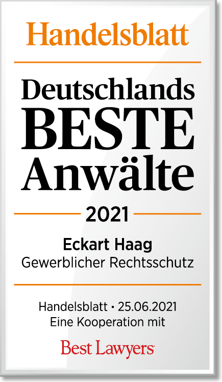 Handelsblatt Auszeichnung 2021 für Deutschlands beste Anwälte
